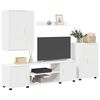 vidaXL TV Cabinet Set Wall-mounted 4 pcs White Engineered wood