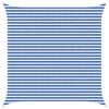 vidaXL Sunshade Sail Blue and White 4.5 x 4.5 m HDPE