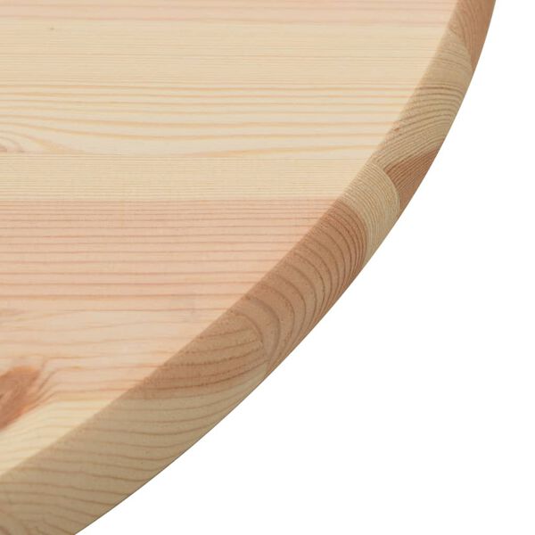vidaXL Table Top Natural Pinewood Round 25 mm 80 cm