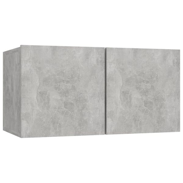 vidaXL 5 Piece TV Cabinet Set Concrete Grey Engineered Wood