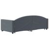 vidaXL Daybed with Trundle&Drawers without Mattress Dark Grey 90x190 cm Single