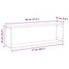 vidaXL Wall Cube Shelf 6 pcs High Gloss Grey 80x15x26.5 cm Engineered Wood