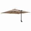 vidaXL Garden Parasol Taupe 248.5 x 247.5 x 160 cm Polyester and Steel
