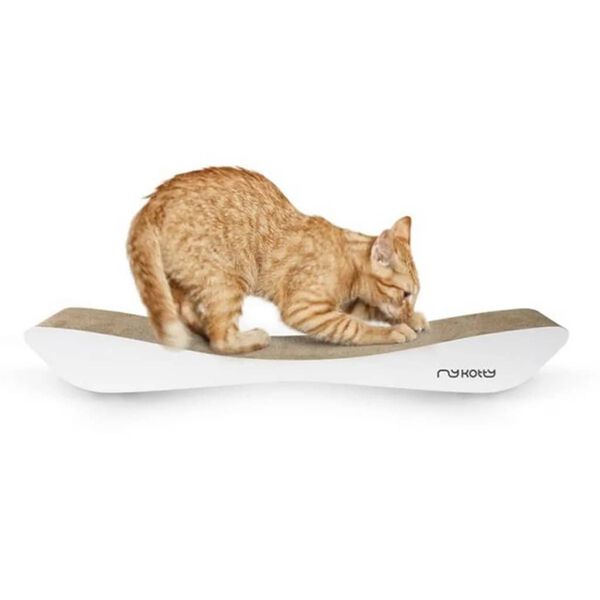 MyKotty Cat Scratcher TOBI 59x25x6.9 cm White 3087