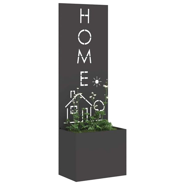 vidaXL Garden Privacy Screen Black 50 x 140 cm Cold-rolled steel