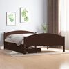 vidaXL Bed Frame without Mattress Dark Brown 140x200 cm Solid Wood