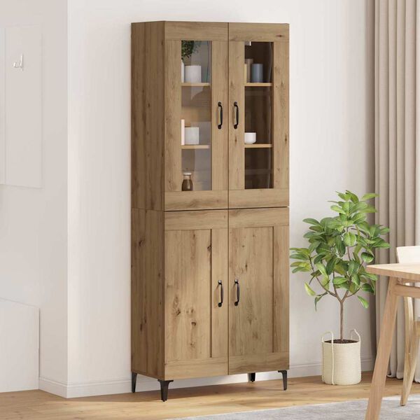 vidaXL Highboard Artisan Oak 69.5 x 34 x 180 cm Engineered Wood