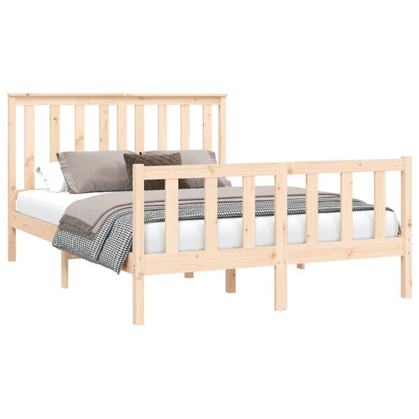 vidaXL Bed Frame without Mattress 140x200 cm Solid Wood Pine