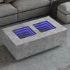 vidaXL Coffee Table with Infinity LED Concrete Grey 116x69x40 cm