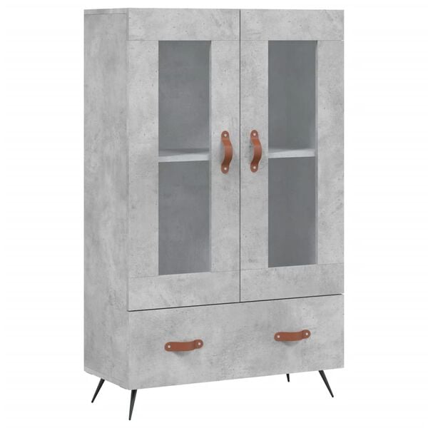 vidaXL Highboard Concrete Grey 69.5x31x115 cm Engineered Wood
