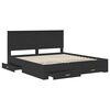 vidaXL Bed Frame Black and Silver 200 x 200 cm Engineered Wood