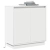 vidaXL LED Sideboard with Door White 71 x 34.5 x 75 cm Engineered Wood