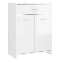 vidaXL Bathroom Cabinet High Gloss White 60x33x80 cm Engineered Wood