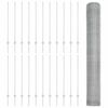 vidaXL Fence with Post Silver 1.2 x 50 m Steel