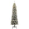 vidaXL Artificial Christmas Tree 300 LEDs and Flocked Snow 180 cm