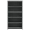 vidaXL Book Cabinet Grey 80x35x154 cm Solid Wood Pine