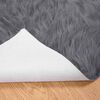 vidaXL Faux Sheepskin Rug Tafalla Anthracite 80 x 200 cm Polyester