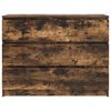 vidaXL Sideboard Smoked Oak 100x35x76 cm Engineered Wood