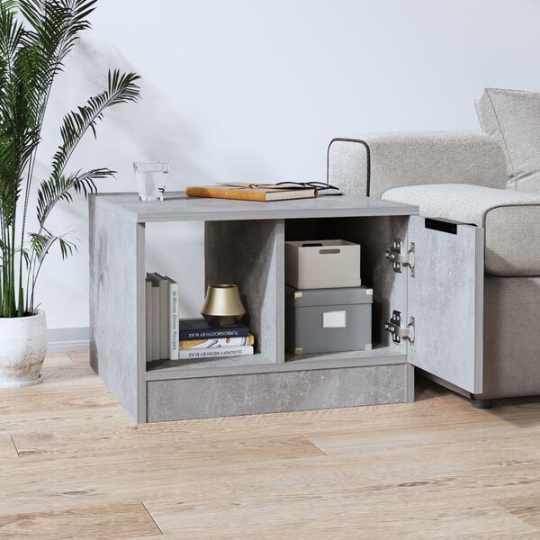 vidaXL Coffee Table Concrete Grey 50x50x36 cm Engineered Wood