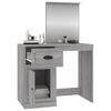 vidaXL Dressing Table with Mirror Grey Sonona 90x50x132.5 cm Engineered Wood