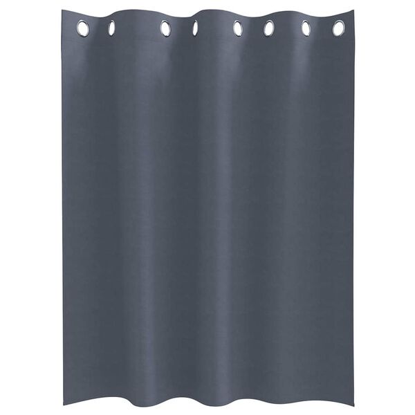 vidaXL Blackout Curtains with Rings 2 pcs Anthracite 140 x 140 cm