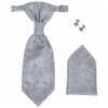 Men's Paisley Wedding Waistcoat Set Size 52 Silver