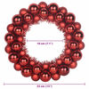 vidaXL Christmas Ball Wreathes 2 pcs Red 33 x 33 x 7 cm Polystyrene