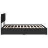 vidaXL Storage Bed with Headboard Black 140 x 190 cm Engineered Wood
