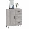 vidaXL Sideboard Grey Sonoma 69.5x34x90 cm Engineered Wood
