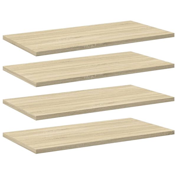 vidaXL Bookshelf Boards 4 pcs Sonoma Oak 60x30x1.5 cm Engineered Wood