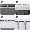 vidaXL Velvet Curtains with Curtains 2 pcs Grey 225 x 140 cm Velvet