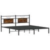 vidaXL Bed Frame without Mattress Smoked Oak 160x200 cm Engineered Wood