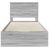 vidaXL Bed Frame with Drawer Grey Sonoma 100 x 200 cm Engineer Wood