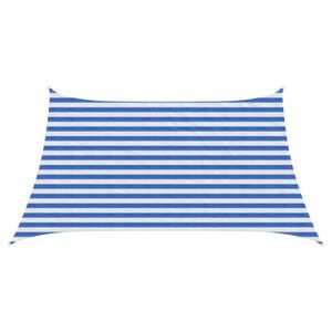 vidaXL Sunshade Sail Blue and White 3 / 4 x 2 m HDPE
