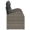 vidaXL Garden Sofa Grey 124 x 62 x 69cm Poly Rattan
