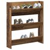 vidaXL Wall Shoe Cabinet Old Wood 80x18x90 cm Engineered Wood
