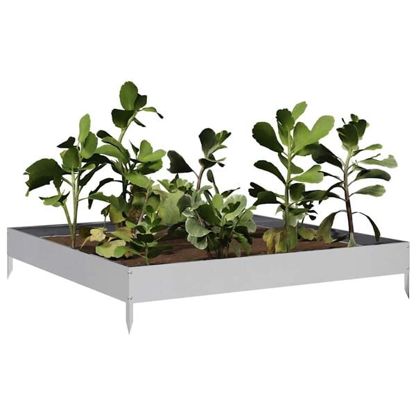 vidaXL Garden Raised Bed 100x100x18.5 cm Galvanised Steel