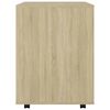 vidaXL Rolling Cabinet Sonoma Oak 60x53x72 cm Engineered Wood