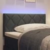 vidaXL Headboard with LED Strip Lights Adjustable Grey 90 cm Fabric
