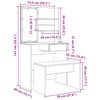 vidaXL Dressing Table Set with LED Artisan Oak Engineered Wood