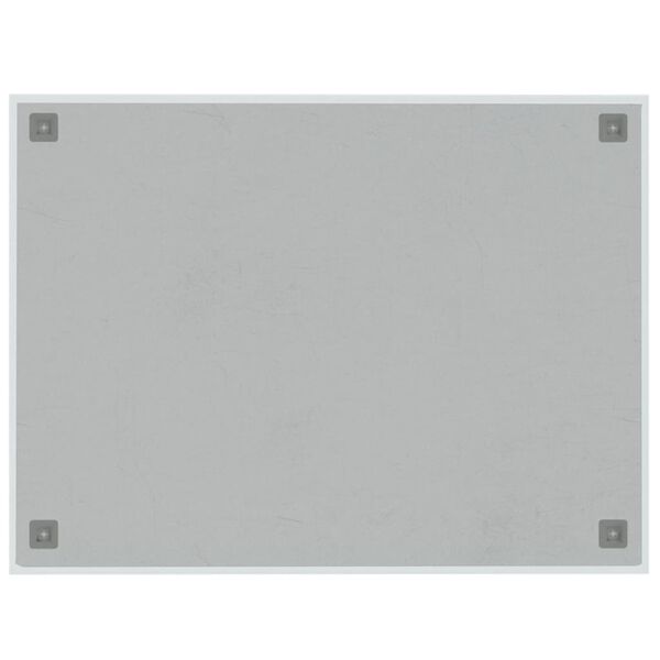 vidaXL Wall-mounted Magnetic Board White 80x60 cm Tempered Glass