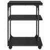 vidaXL Printer Stand Black Oak 43 x 48 x 64 cm Engineered Wood