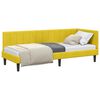 vidaXL Corner Bed Frame with Headboard Yellow 80 cm x 200 cm Velvet