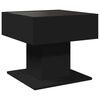 vidaXL Coffee Table with LED Black 50x50x45 cm Engineered Wood