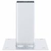 vidaXL Post Bases Square 4 pcs Silver 61x61 mm Galvanised Steel