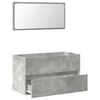 vidaXL Bathroom Cabinet with Mirror Concrete Grey Engineered Wood