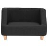 vidaXL Dog Sofa Black 60x37x39 cm Linen
