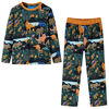 vidaXL Kids'Pyjamas with Long Sleeves Dark Green 140