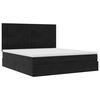 vidaXL Ottoman Bed with Mattresses Black 160x200cm Velvet