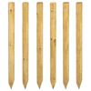 vidaXL Fence Posts 6 pcs Brown 150 cm Solid Pine Wood